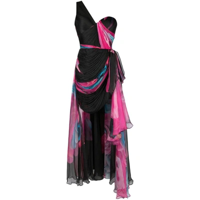 Iris Serban Luna One-shoulder Gown In Black