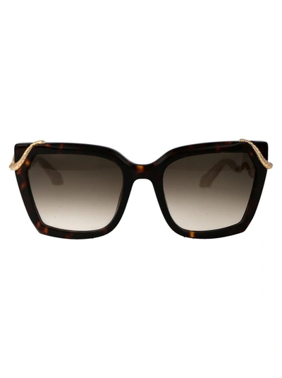Shop Roberto Cavalli Sunglasses In 0743 Brown