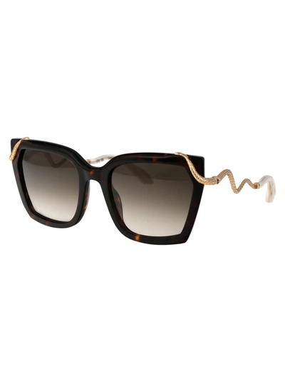 Shop Roberto Cavalli Sunglasses In 0743 Brown