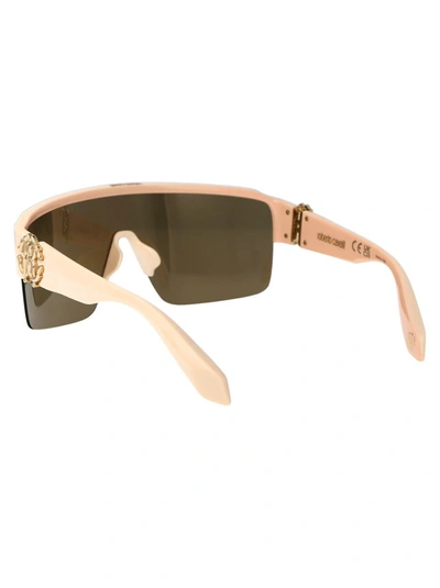Shop Roberto Cavalli Sunglasses In Abag Beige+rosa