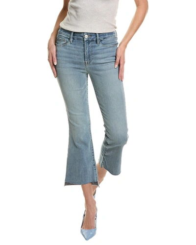 Shop Frame Le Crop Raw Stagger Grenoble Mini Boot Jean In Blue