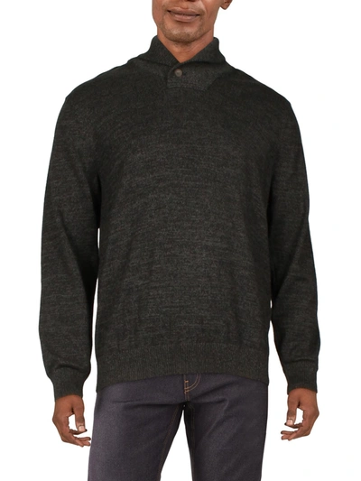 Shop Club Room Mens Shawl Collar Cotton Pullover Sweater In Black