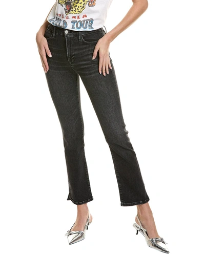 Shop Frame Le Super High Slit Murphy Straight Jean In Black