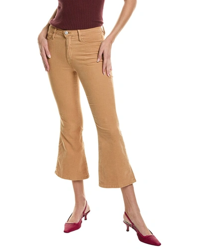 Shop Frame Le Crop Light Camel Flare Jean In Brown