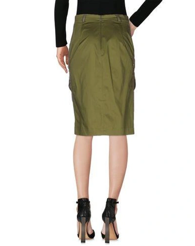 Shop Altuzarra Knee Length Skirts In Military Green
