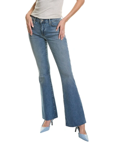 Shop Frame Le High Raw After Deepwater Flare Jean In Blue