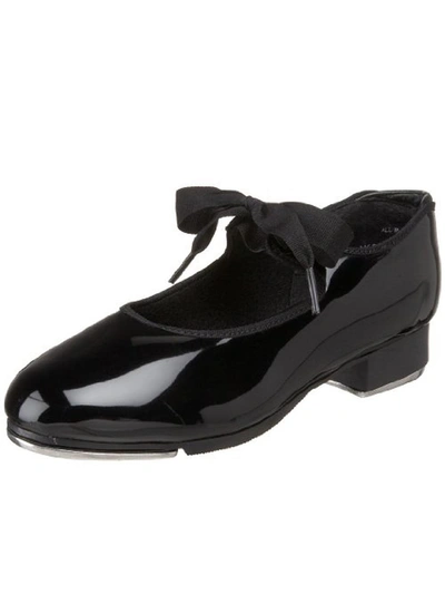 Shop Capezio Jr. Tyette Womens Contrast Trim Heels Tap Shoes In Black