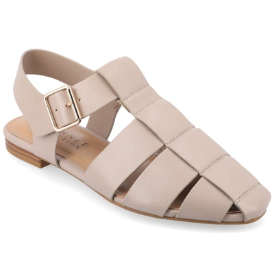 Journee Collection Collection Women's Tru Comfort Foam Cailinna Wide Width Flats In Beige