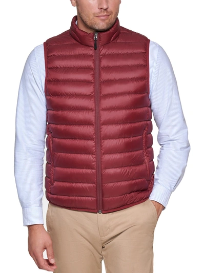 Shop Club Room Mens Quilted Duck Down Packable Vest In Red
