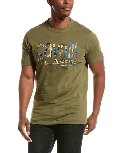 Shop Cavalli Class T-shirt In Green