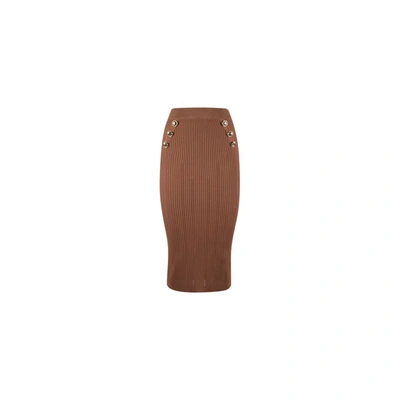 Shop Yes Zee Viscose Women's Skirt In Brown