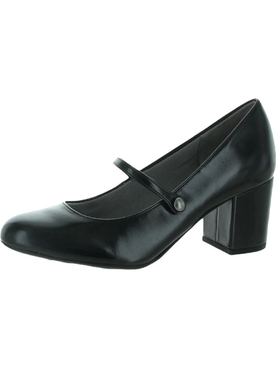 Shop Lifestride Parigi Womens Patent Leather Slip On Block Heels In Black