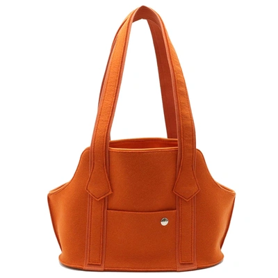 Shop Hermes Leather Shoulder Bag () In Orange