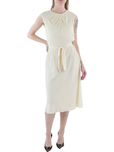 Shop Lauren Ralph Lauren Womens Cap Sleeve Below Knee Midi Dress In Multi
