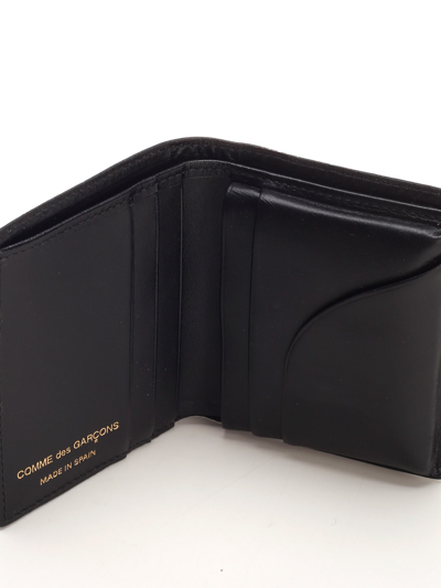 Shop Comme Des Garçons Printed Leather Wallet In Black