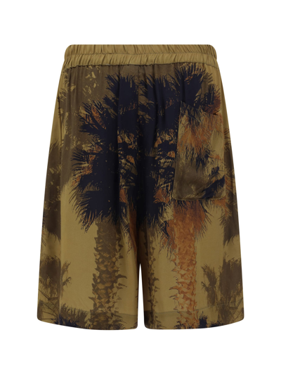 Shop Laneus Shorts In Verde Militare/military Green