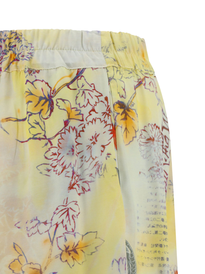 Shop Laneus Koi Shorts In Giallo/yellow