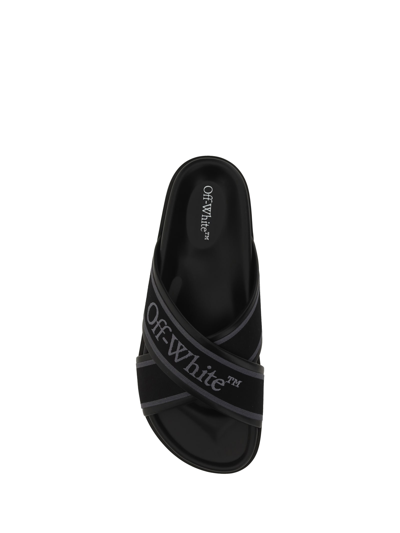 Shop Off-white Sandals In Black Black