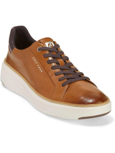 Shop Cole Haan Gp Topspin Mens Leather Comfort Casual And Fashion Sneakers In Brown