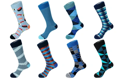 Shop Unsimply Stitched Crew Sock 8 Pack In Multi