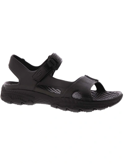 Shop Skechers Foamies Havana Mens Strappy Comfort Insole Flat Sandals In Black