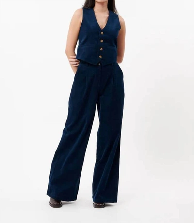 Shop Frnch Philo Pant In Navy In Blue