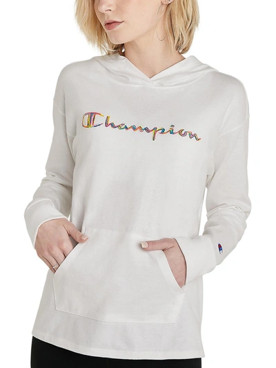Shop Champion Womens Gymn Fitness Hoodie In White