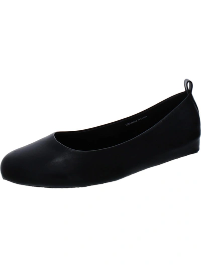 Shop Andre Assous Nalah Womens Leather Slip-on Ballet Flats In Black