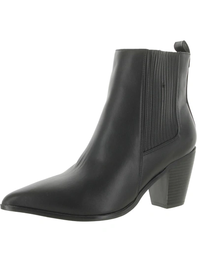 Shop Fashion To Figure Hazel Womens Faux Leather Pull On Ankle Boots In Black