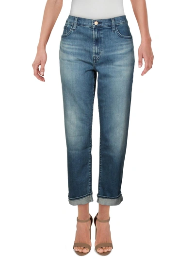 Shop J Brand Tate Womens Denim Medium Wash Boyfriend Jeans In Multi