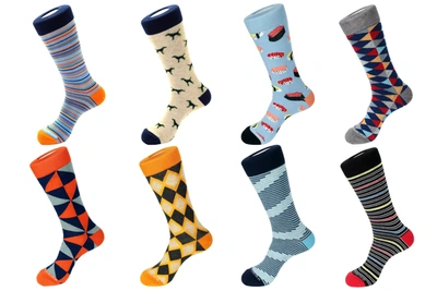 Shop Unsimply Stitched Crew Sock 8 Pack In Multi