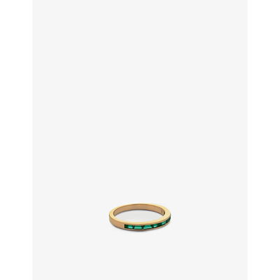 Monica Vinader Womens Yellow Gold Mini Baguette 18ct Yellow Gold-plated Vermeil Sterling-silver And  In Yellow Gold