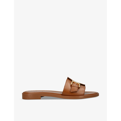 Shop Chloé Chloe Womens Brown Marcie Buckled-strap Leather Sandals