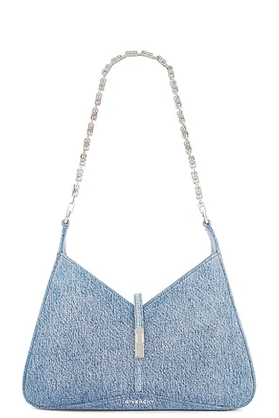 Shop Givenchy Small Cut Out Zipped Bag In Medium Blue