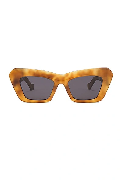 Shop Loewe Anagram Cat Eye Sunglasses In Blonde Havana & Smoke