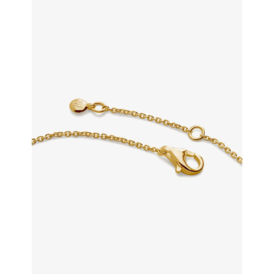 Monica Vinader Womens Yellow Gold Heart Station 18ct Yellow Gold-plated Vermeil Sterling-silver Chai In Yellow Gold