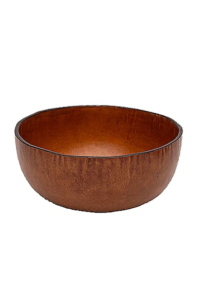 Shop Hunting Season Molded Leather Bowl In Cognac