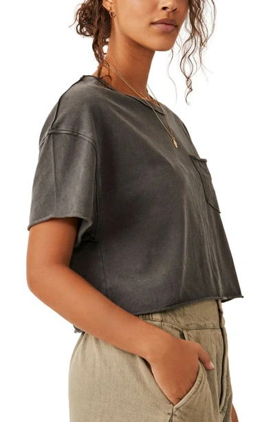 Shop Free People Fade Into You Crop T-shirt In Metal Stiletto