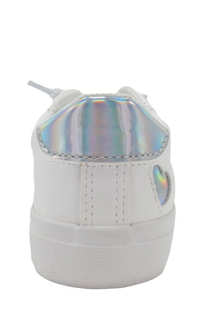 Shop Jellypop Kids' Heartland Sneaker In White / Silver