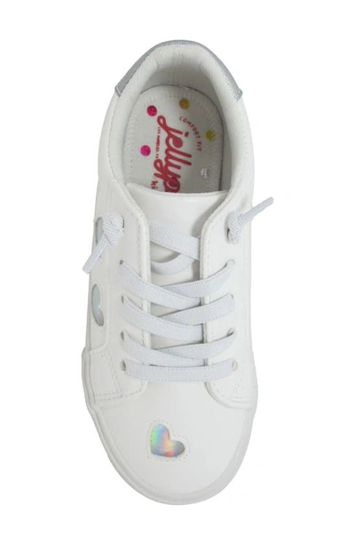 Shop Jellypop Kids' Heartland Sneaker In White / Silver