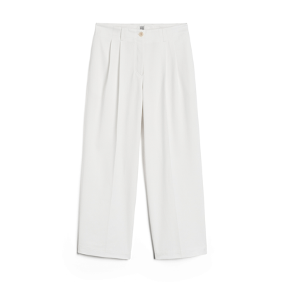 Shop Totême Relaxed Trousers In White