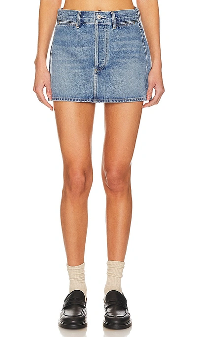 Shop Citizens Of Humanity Rosie Mini Skirt In Blue Glaze