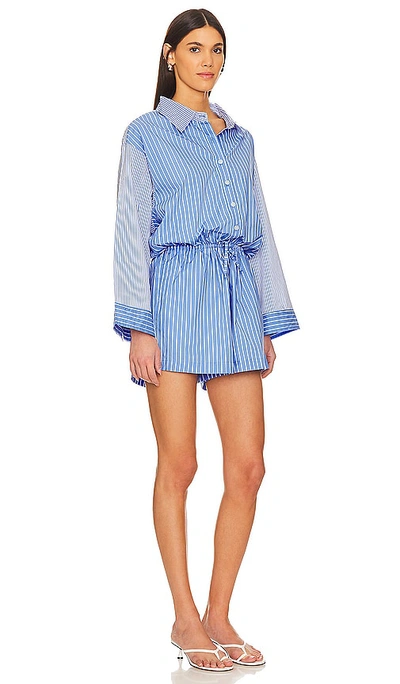 Shop Faithfull The Brand Capaci Playsuit In Baratti Stripe With Pelosa Stripe