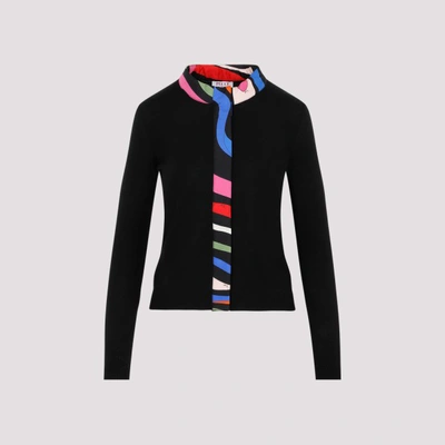 Shop Pucci Wool Sweater S In A Nero Multicolor
