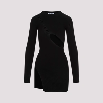 Shop Attico The  Viscose Mini Dress 42 In Black