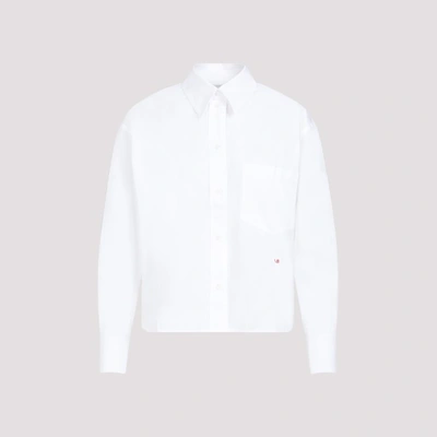 Shop Victoria Beckham Cropped Shirt 6 In White