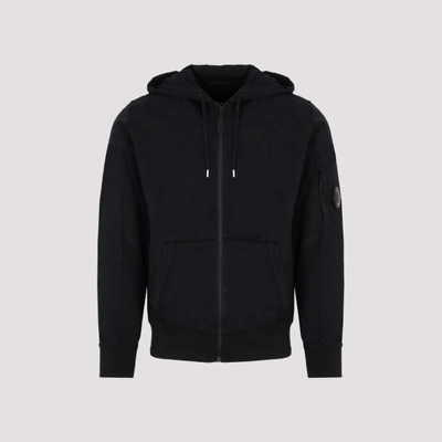 Shop C.p. Company Cp Company Cotton Zipped Hoodie S In Black