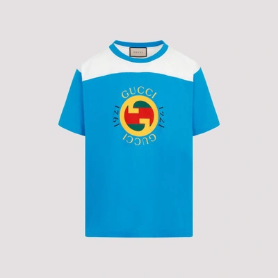 Shop Gucci Cotton T-shirt In Smurf Azure