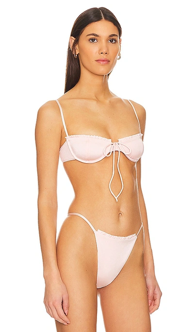 Shop Belle The Label Amour Bikini Top In Pink
