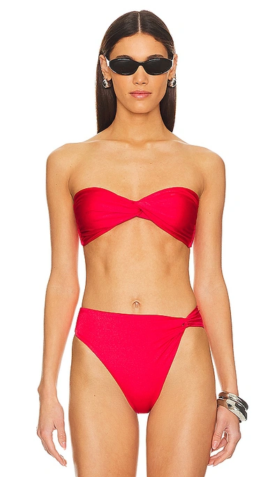 Shop Baobab Vera Bandeau Top In Cherry Red